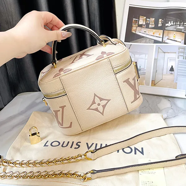 Túi Xách Nữ Louis Vuitton LV Vanity PM Màu Trắng Kem