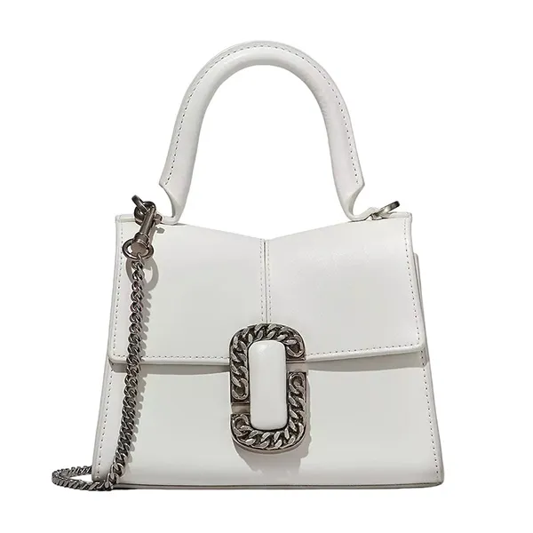 Túi Xách Tay Nữ Marc Jacobs The St. Marc Mini Top Handle 2P3HSC004H01 Màu Trắng - Túi xách - Vua Hàng Hiệu