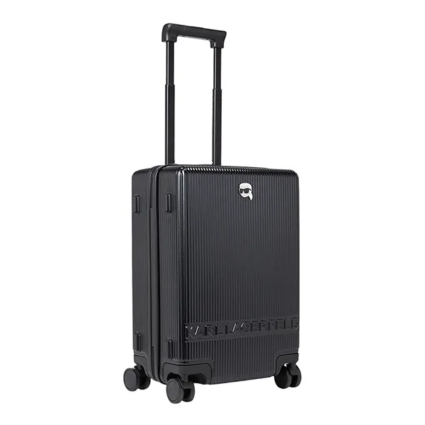 Vali Karl Lagerfeld K/Ikonik Hard Shell Trolley Case Màu Đen Size 20 - Túi xách - Vua Hàng Hiệu