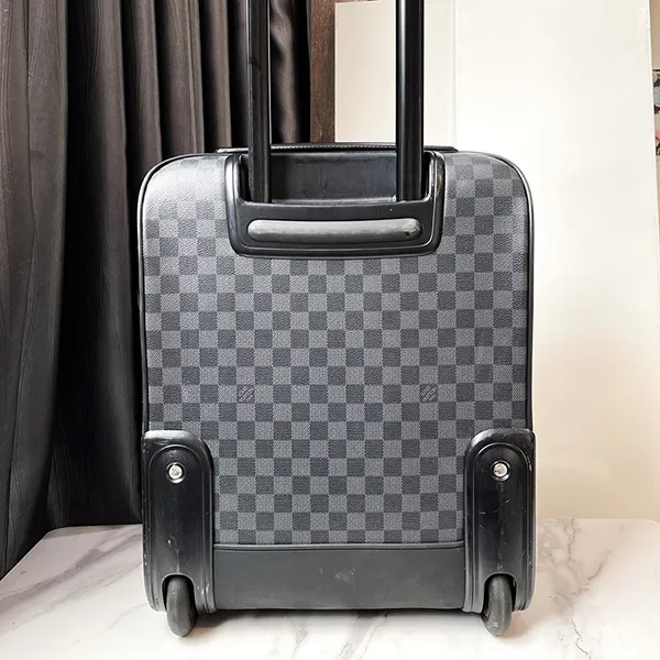 Vali Louis Vuitton LV Pegase 45 Travel Trolley Suitcase Bag N23302 Màu Xám Đen