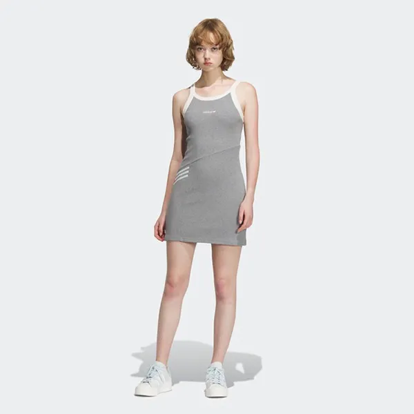 Váy Adidas Casual Style Street Style Logo Dresses IU4842 Màu Xám Size S - 1