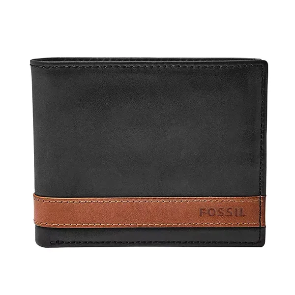 Ví Da Nam Fossil Quinn Leather Flip ID Bifold Wallet ML3644001 Màu Đen - Túi xách - Vua Hàng Hiệu