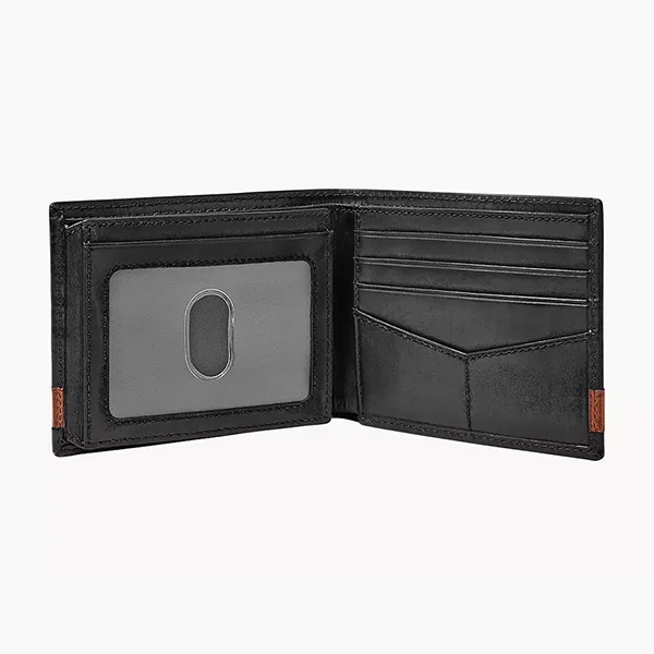Ví Da Nam Fossil Quinn Leather Flip ID Bifold Wallet ML3644001 Màu Đen - Túi xách - Vua Hàng Hiệu