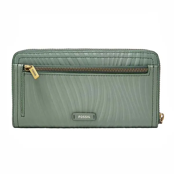 Ví Da Nữ Fossil Logan Clutch SL6570343 Màu Xanh