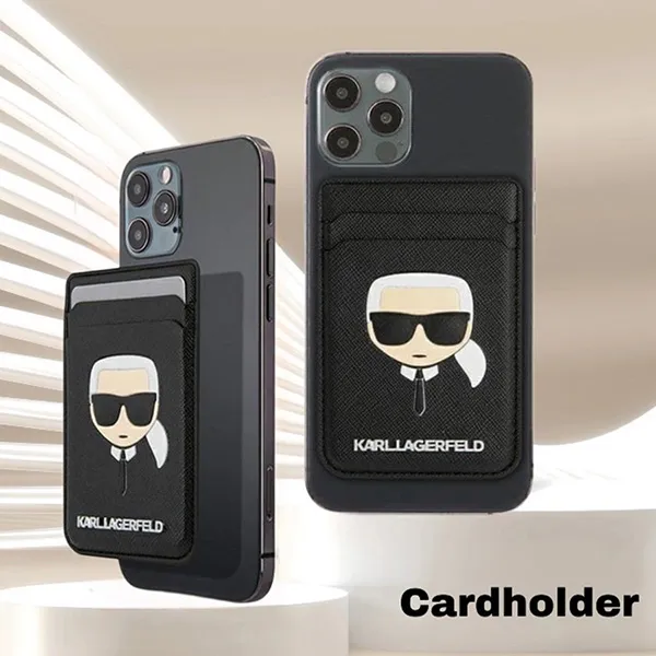 Ví Karl Lagerfeld Cardslot Saffiano Karl's Head Màu Đen (Loại Dán) - Túi xách - Vua Hàng Hiệu