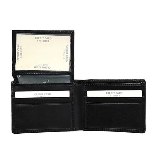 Ví Nam Medici Of Florence Calfskin 5 Wallet MED5BCBCDF9 Màu Đen - Túi xách - Vua Hàng Hiệu