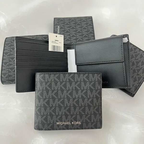 Ví Nam Michael Kors MK Cooper Billfold W Coin Pocket Black 36U9LCRF3B Màu Đen