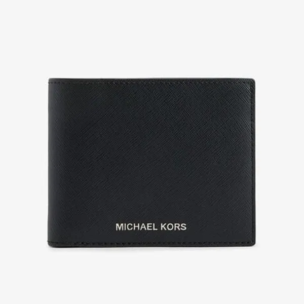 Ví Nam Michael Kors MK Harrison Leather Billfold Wallet With Passcase 36U9LHRF6L Màu Đen