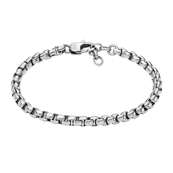 Vòng Đeo Tay Fossil All Stacked Up Stainless Steel Chain Bracelet JF04562040 Màu Bạc - 1