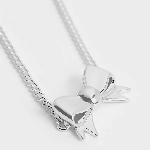 Vòng Đeo Tay Nữ Charles & Keith CNK Paige Ribbon Bracelet - Silver CK5-12120403 Màu Bạc