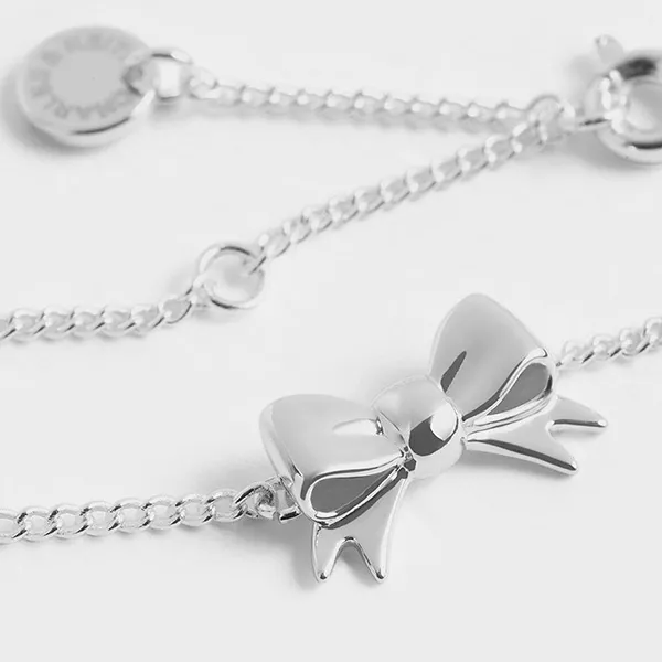 Vòng Đeo Tay Nữ Charles & Keith CNK Paige Ribbon Bracelet - Silver CK5-12120403 Màu Bạc