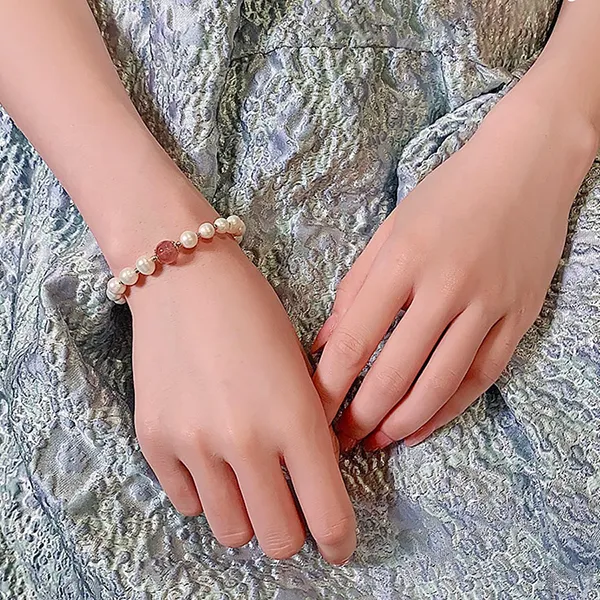 Vòng Đeo Tay Nữ Kya Jewel Pink Delight PB4 Màu Vàng