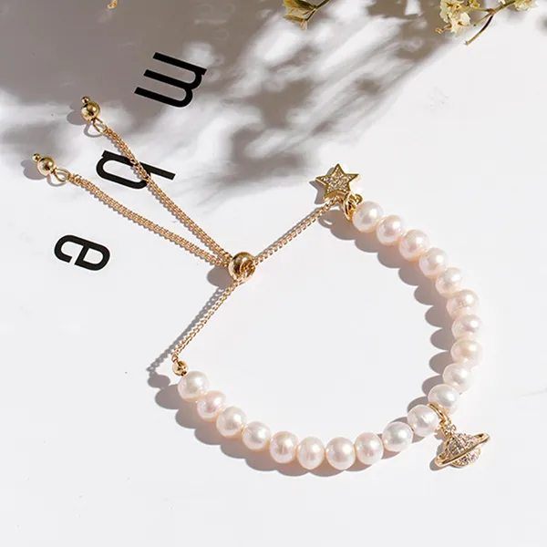 Vòng Đeo Tay Nữ Kya Jewel Saturn's Rings PB8 Màu Vàng/Trắng