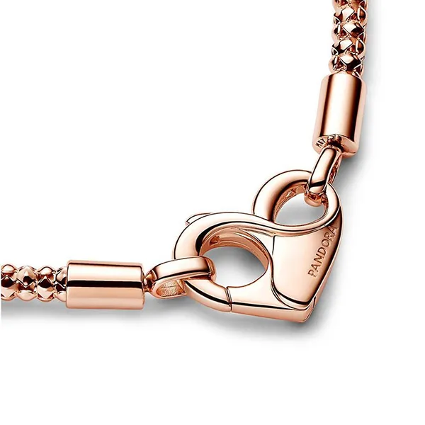 Vòng Đeo Tay Nữ Pandora Moments Studded Chain Bracelet 582731C00 Màu Vàng Hồng - 3