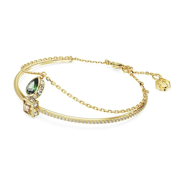 Vòng Đeo Tay Nữ Swarovski Stilla Bangle Mixed Cuts, Multicolored, Gold-Tone Plated 5662924 Màu Vàng