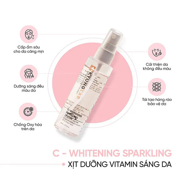 Xịt Dưỡng Vitamin Hỗ Trợ Sáng Da Kyunglab C – Whitening Sparkling 80ml - Mỹ phẩm - Vua Hàng Hiệu