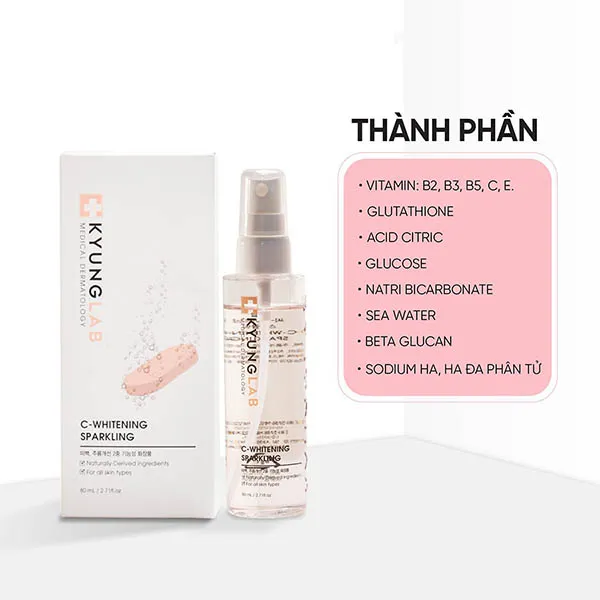 Xịt Dưỡng Vitamin Hỗ Trợ Sáng Da Kyunglab C – Whitening Sparkling 80ml - Mỹ phẩm - Vua Hàng Hiệu