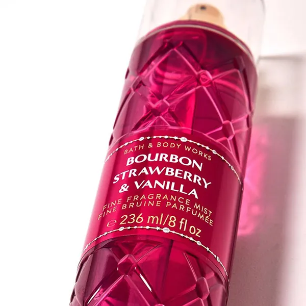 Xịt Thơm Toàn Thân Bath & Body Works Bourbon Strawberry And Vanilla Fine Fragrance Mist 236ml - 3