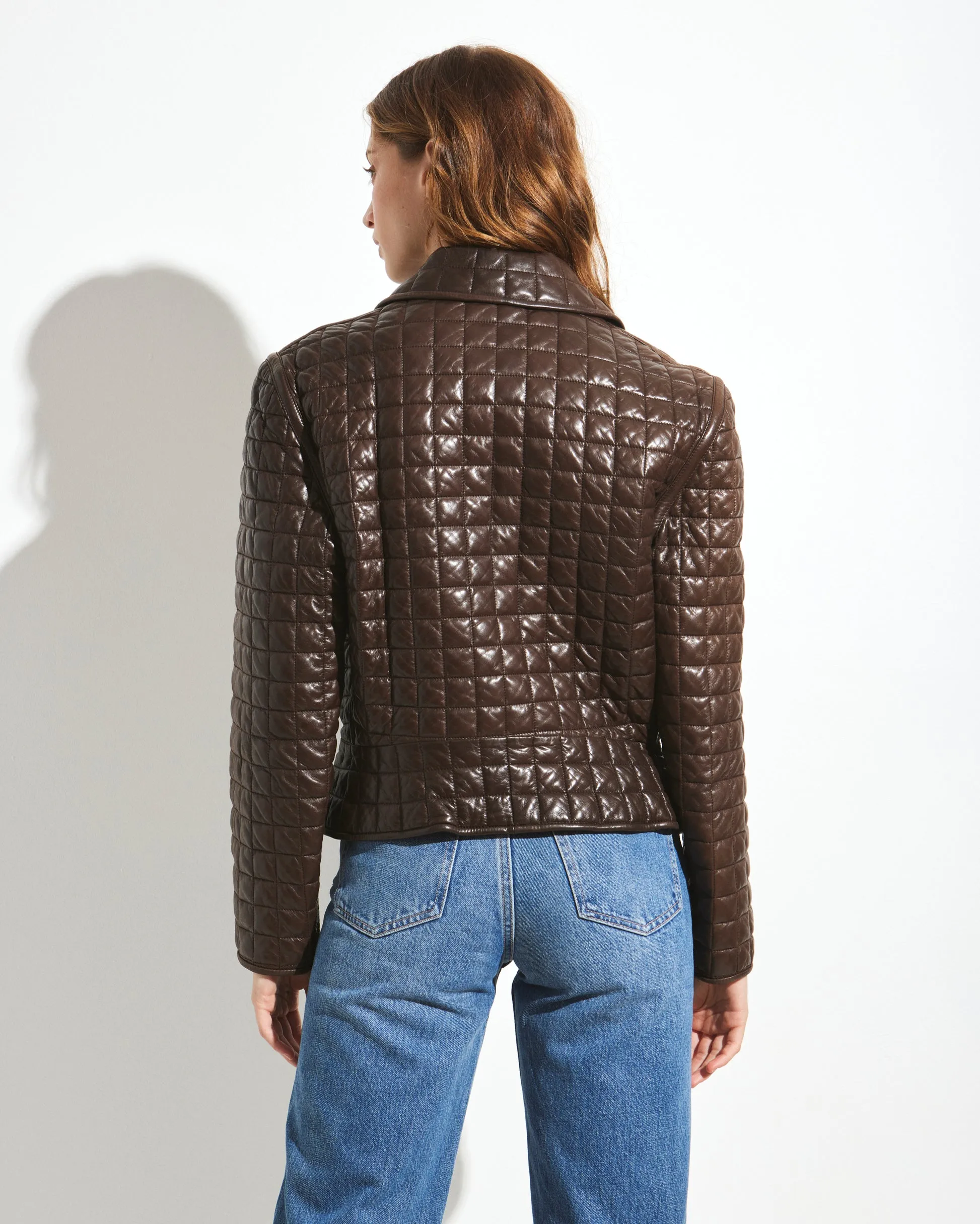 Áo Khoác Gucci Quilted Leather Jacket