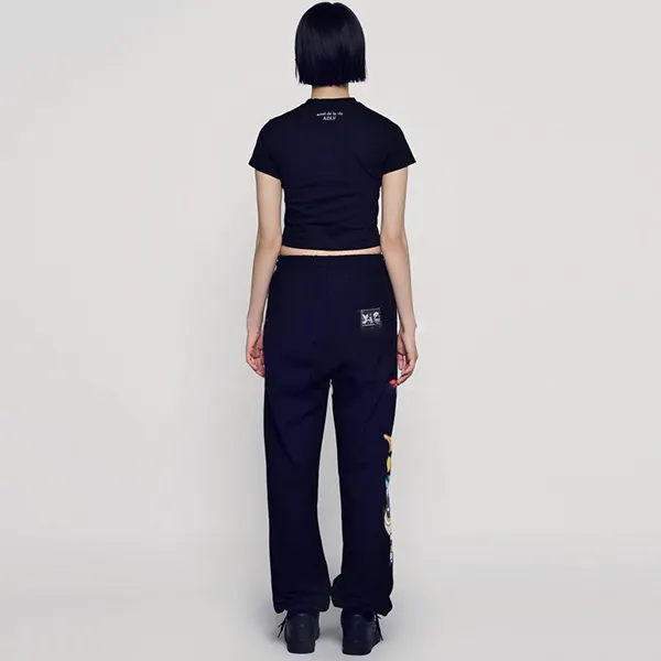 Áo Croptop Nữ Acmé De La Vie ADLV Gradient Curly Logo Tshirt Màu Đen - Thời trang - Vua Hàng Hiệu