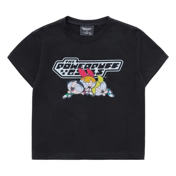 Áo Croptop Nữ Acmé De La Vie ADLV The Powerpuff Girls Tshirt Màu Đen - Thời trang - Vua Hàng Hiệu