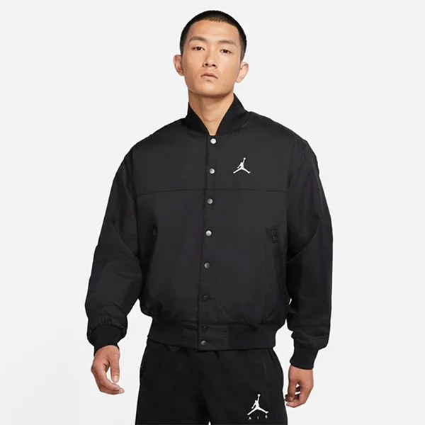 Áo Khoác Nam Nike Jordan Logo Baseball Collar Jacket Autumn Black DJ0878-010 Màu Đen Size S - Thời trang - Vua Hàng Hiệu