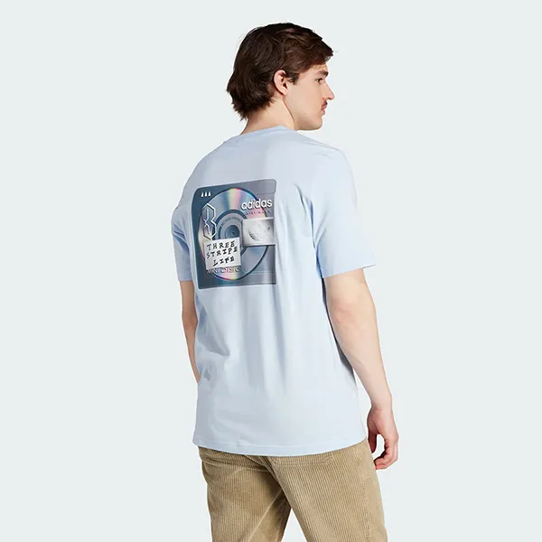 Áo Phông Nam Adidas Mini Disc Back Graphic Tee IN8732 Tshirt Màu Xanh Nhạt Size M - Thời trang - Vua Hàng Hiệu