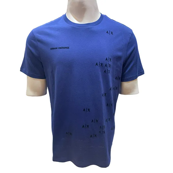 Áo Phông Nam Armani Exchange Logo Short Sleeves Tee T-Shirt 6LZTAP ZJ3VZ - GB03 Màu Xanh Đậm Size M