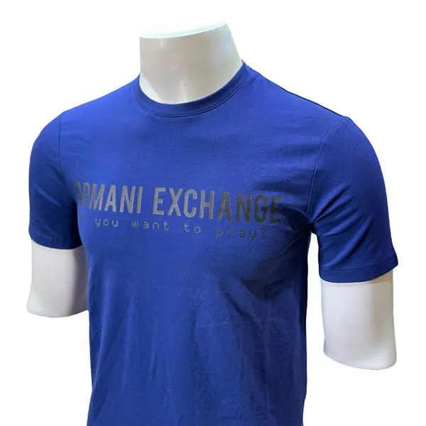 Áo Phông Nam Armani Exchange Logo T-Shirt 6LZTKA ZJE6Z - GB03 Màu Xanh Đậm Size XS