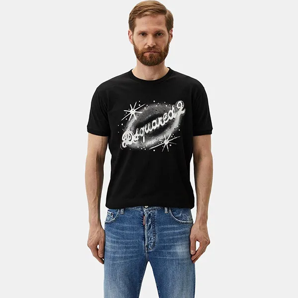Áo Phông Nam Dsquared2 Tshirt S71GD1437D20020900 Màu Đen Size S - Thời trang - Vua Hàng Hiệu