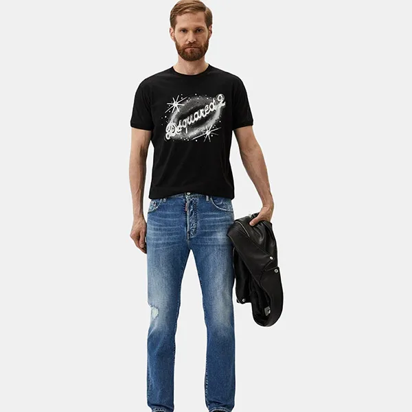 Áo Phông Nam Dsquared2 Tshirt S71GD1437D20020900 Màu Đen Size S - Thời trang - Vua Hàng Hiệu