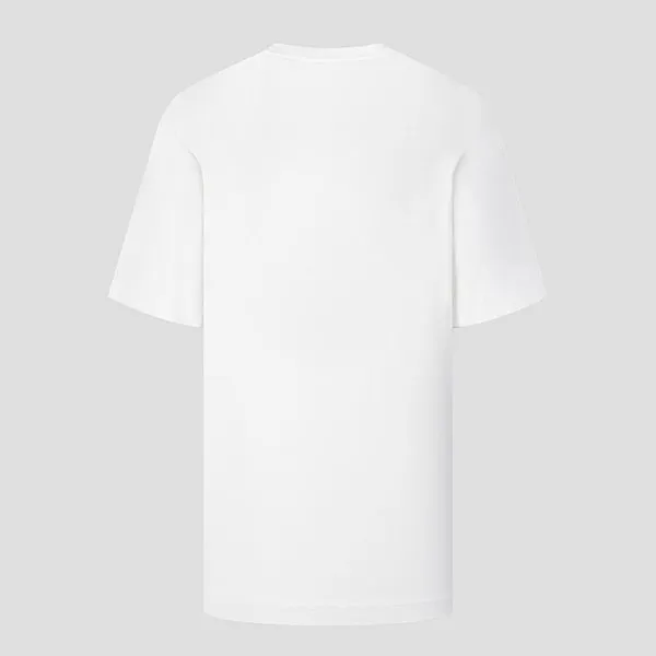 Áo Phông Nam Kenzo White With Logo Patch Embroidered FD65TS1314SY 02 Tshirt Màu Trắng Size L