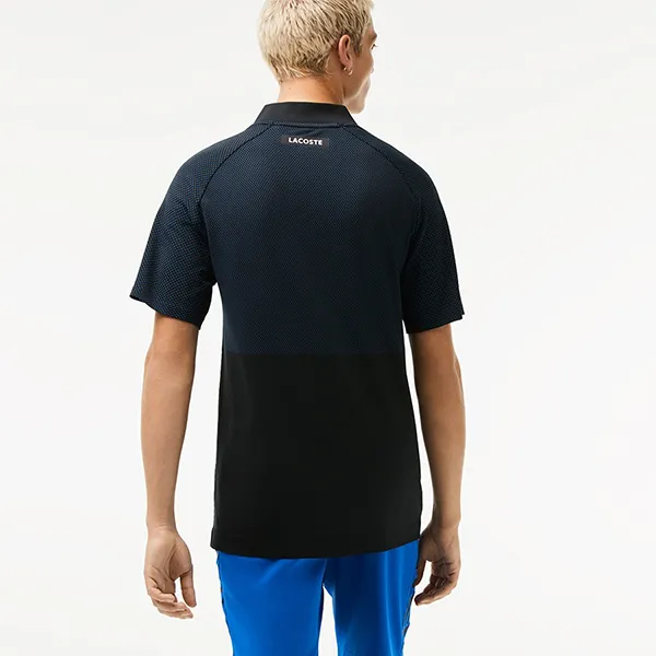 Áo Phông Nam Lacoste Sport Slim Fit Seamless DH9255 985 Tshirt Màu Xanh Đen Size XS