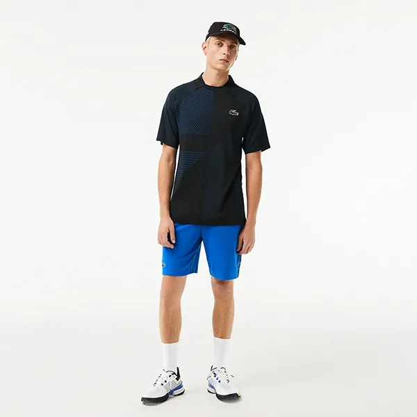 Áo Phông Nam Lacoste Sport Slim Fit Seamless DH9255 985 Tshirt Màu Xanh Đen Size XS