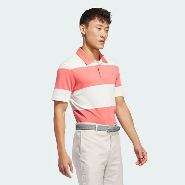 Áo Polo Nam Adidas Rugby Striped Shirt Colorblock IU4357 Màu Trắng Cam Size XL