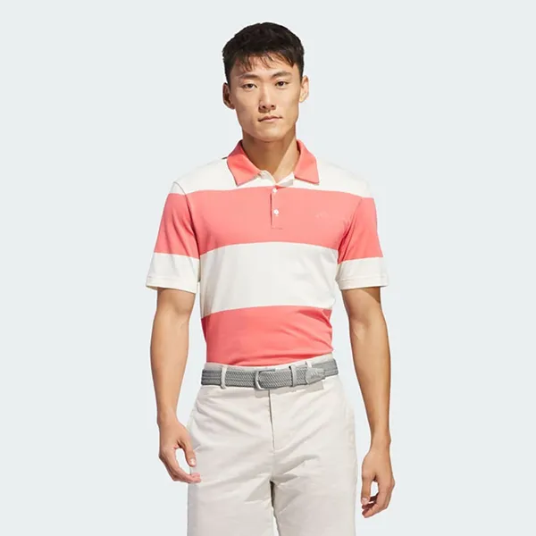 Áo Polo Nam Adidas Rugby Striped Shirt Colorblock IU4357 Màu Trắng Cam Size XL