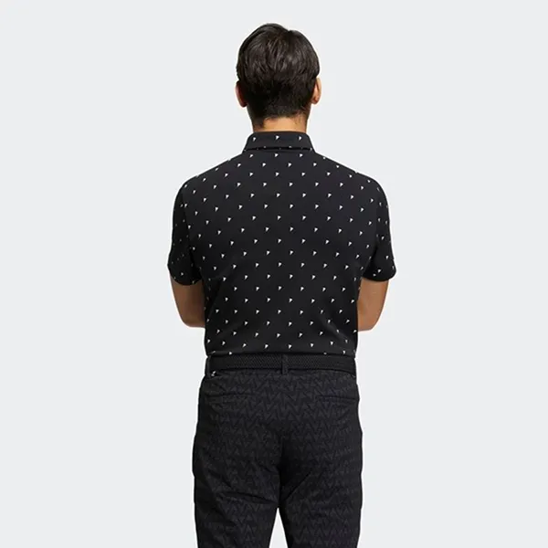 Áo Polo Nam Adidas Short Sleeve Shirt With Logo Printed Buttons HT6838 Màu Đen Size L