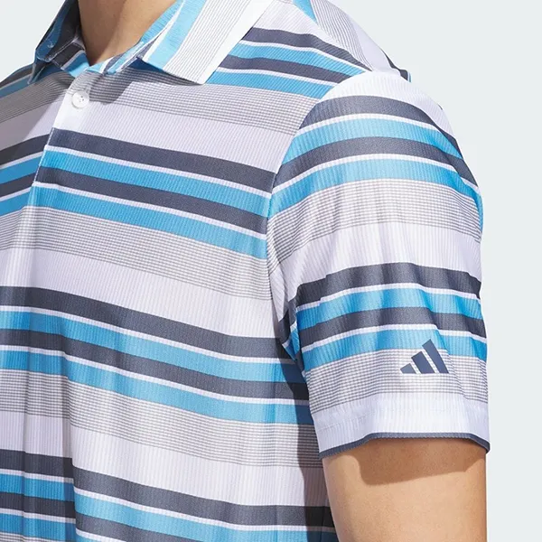 Áo Polo Nam Adidas Ultimate365 Heat.Rdy Stripe Shirt IU4414 Màu Trắng Xanh Size M