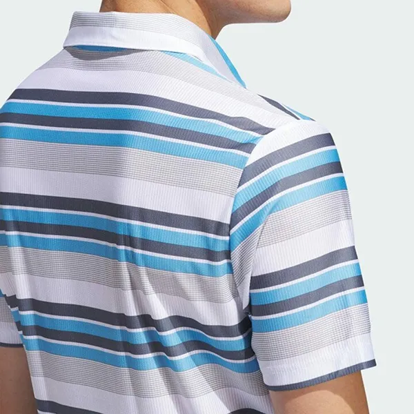 Áo Polo Nam Adidas Ultimate365 Heat.Rdy Stripe Shirt IU4414 Màu Trắng Xanh Size M