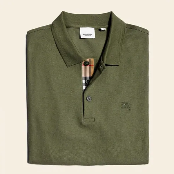 Áo Polo Nam Burberry Men's Polo Shirt Màu Xanh Olive Size XS - Thời trang - Vua Hàng Hiệu