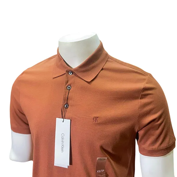 Áo Polo Nam Calvin Klein CK Logo SP40591364 - GC05 Màu Nâu Cam Size S