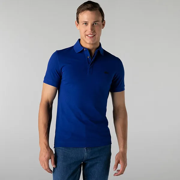 Áo Polo Nam Lacoste Men's Paris Regular Fit Stretch Piqué Shirt PH5522 BDM Màu Xanh Dương Size 3 - Thời trang - Vua Hàng Hiệu