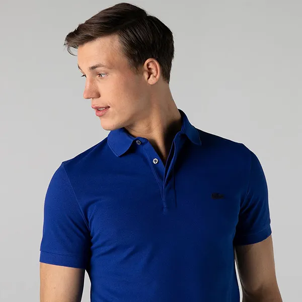 Áo Polo Nam Lacoste Men's Paris Regular Fit Stretch Piqué Shirt PH5522 BDM Màu Xanh Dương Size 3 - Thời trang - Vua Hàng Hiệu