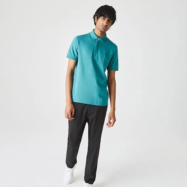 Áo Polo Nam Lacoste Men's Paris Regular Fit Stretch Piqué Shirt PH5522 F5T Màu Xanh Mòng Két Size 4 - Thời trang - Vua Hàng Hiệu