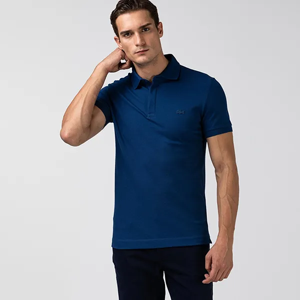 Áo Polo Nam Lacoste Men's Paris Regular Fit Stretch Piqué Shirt PH5522 HBM Màu Xanh Biển Đậm Size 3 - Thời trang - Vua Hàng Hiệu
