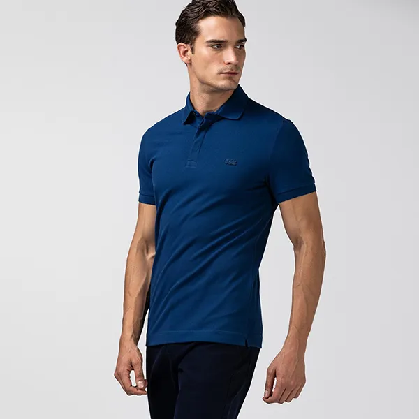 Áo Polo Nam Lacoste Men's Paris Regular Fit Stretch Piqué Shirt PH5522 HBM Màu Xanh Biển Đậm Size 3 - Thời trang - Vua Hàng Hiệu