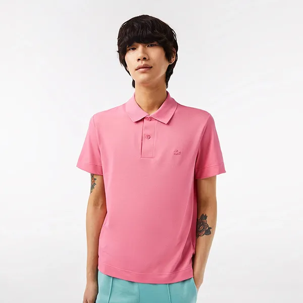 Áo Polo Nam Lacoste Men's Regular Fit Cotton Piqué Shirt PH8361 2R3 Màu Hồng Size 5