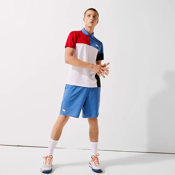 Áo Polo Nam Lacoste Sport Breathable Colorblock Piqué DH0850 CHS Phối Màu Size 3
