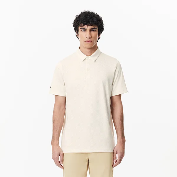 Áo Polo Nam Lacoste Men's Ultra-Dry Mini Print Golf DH7493 IGX Màu Be Size 4