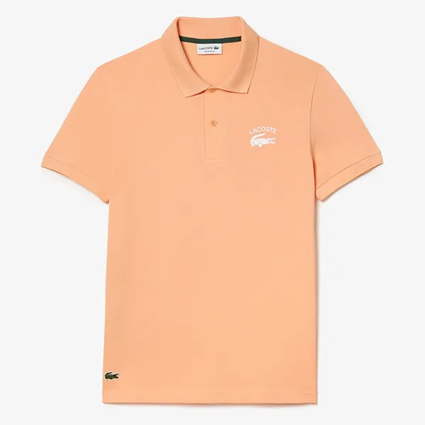 Áo Polo Nam Lacoste Regular Fit Logo Polo Shirt PH9535 HEB Màu Cam Sữa Size 2